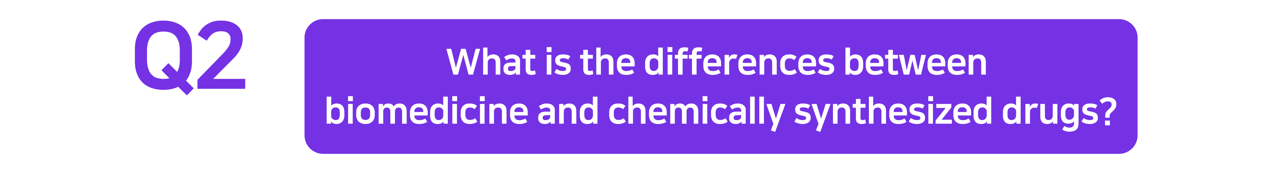 Q2. What is the differences between biomedicine and chemically synthesized drugs?